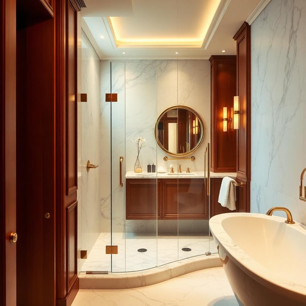 Walk-in shower bath